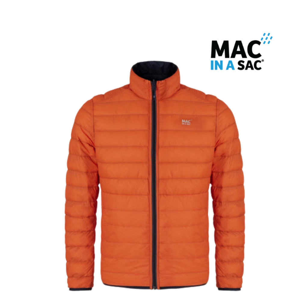 Mac In A Sac Jacket Polar Men’s Reversible Down Flame/Navy Size S